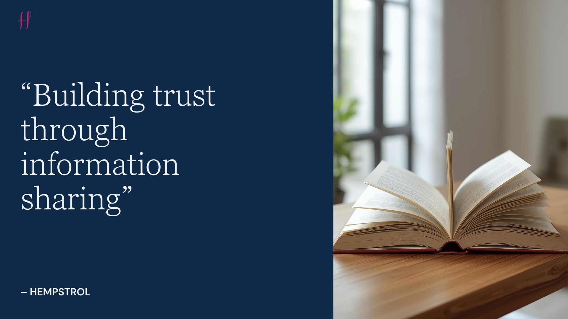 Building trust through information sharing